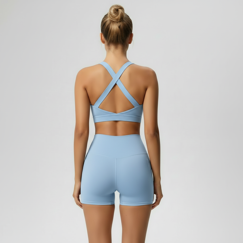 VELORE HANEUL Crossed Short  Co-ord Set